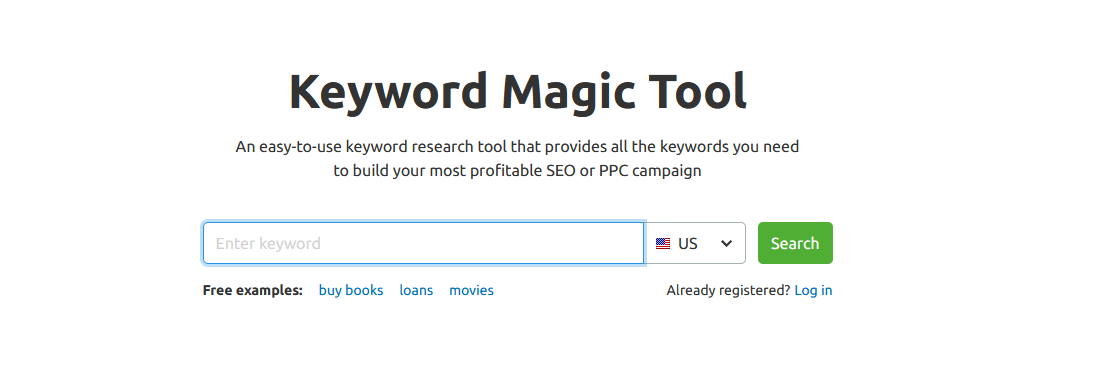 SEMrush keyword magic tool screenshot