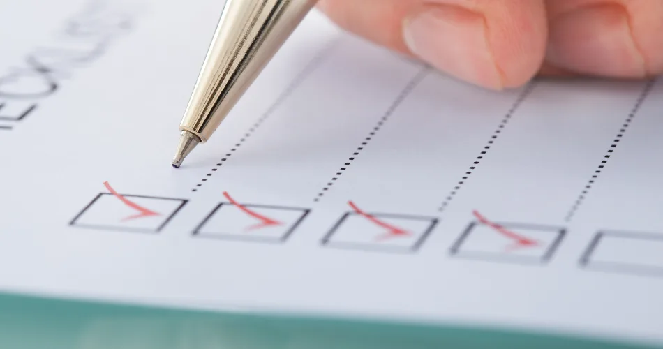 An image of a checklist