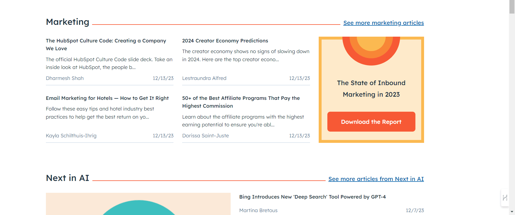 A screenshot of HubSpot's blog categories and tagging