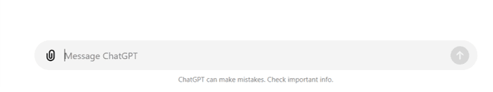 A screenshot of the footer in ChatGPT that says, "ChatGPT can make mistakes. Check important info."