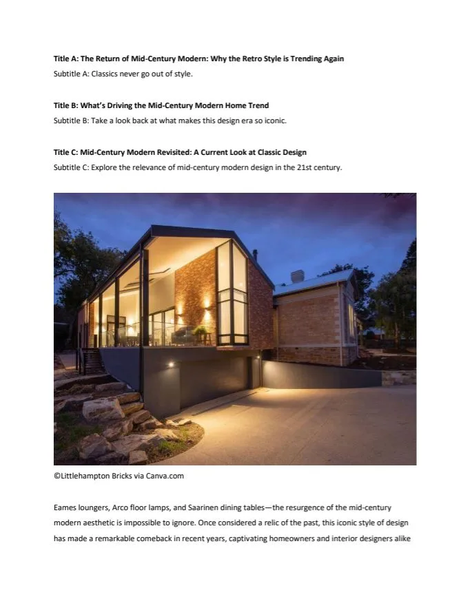 The Return of Midcentury Modern