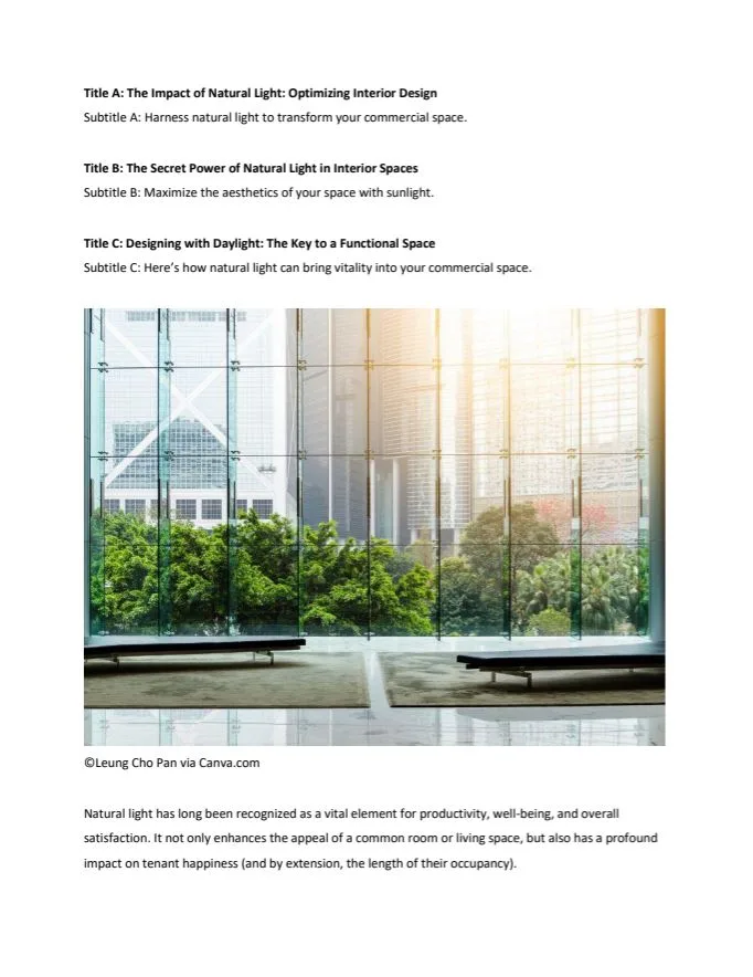 Designing with Natural Light