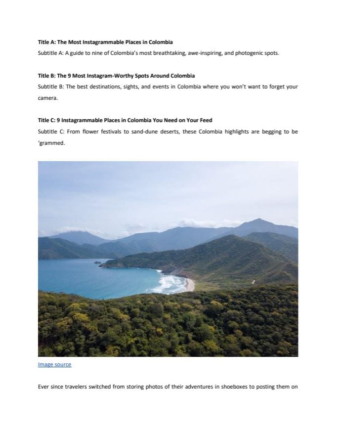 The Most Instagrammable Places in Colombia