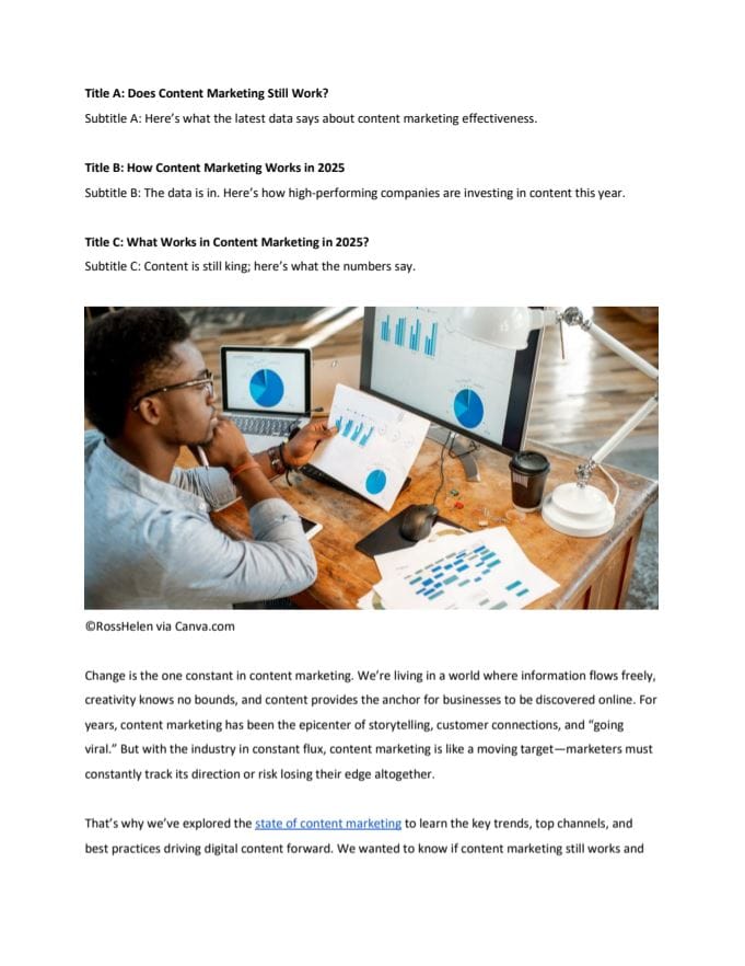Does Content Marketing Still Work?